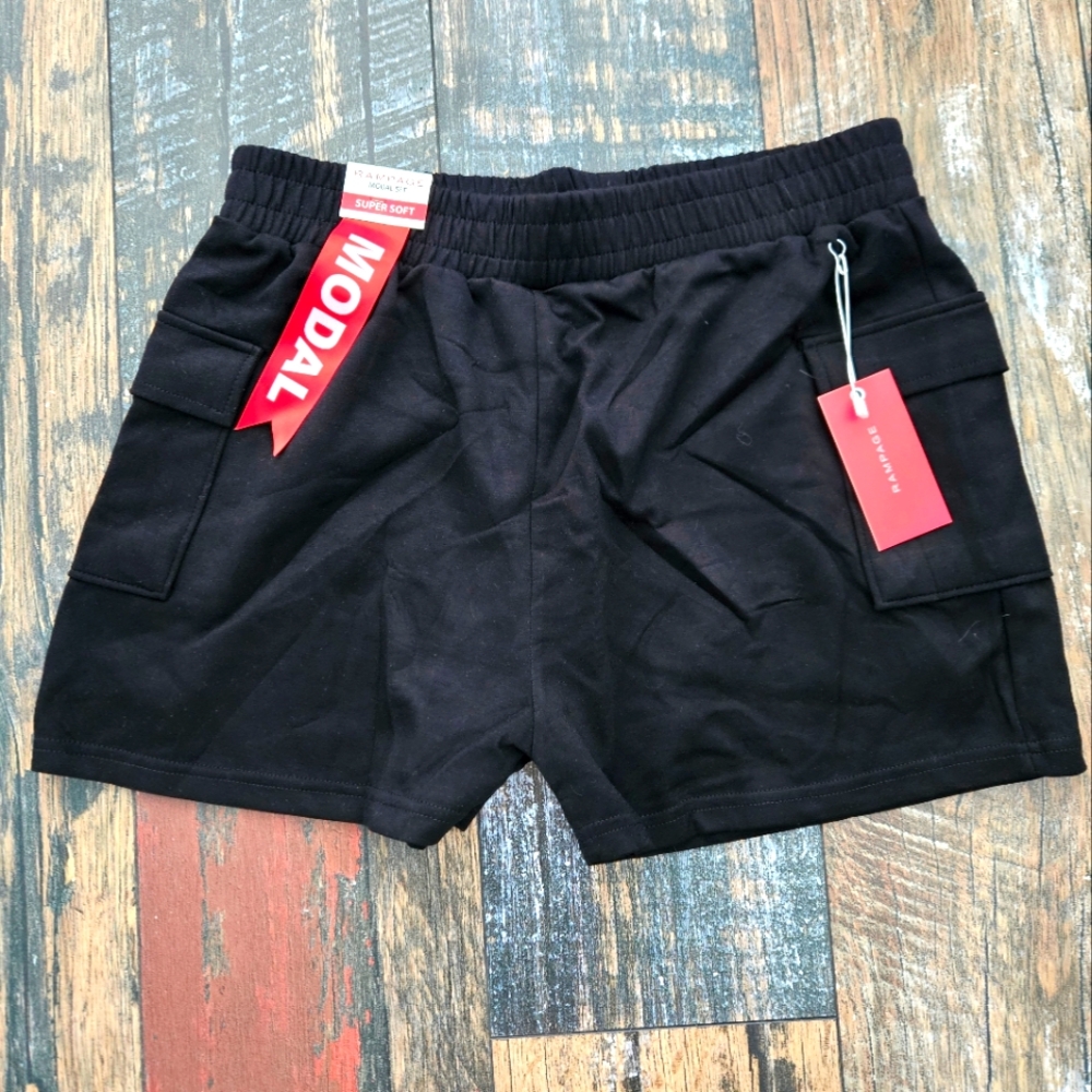 Womens Rampage Black Cargo Shorts with Elastic Waistband XL
